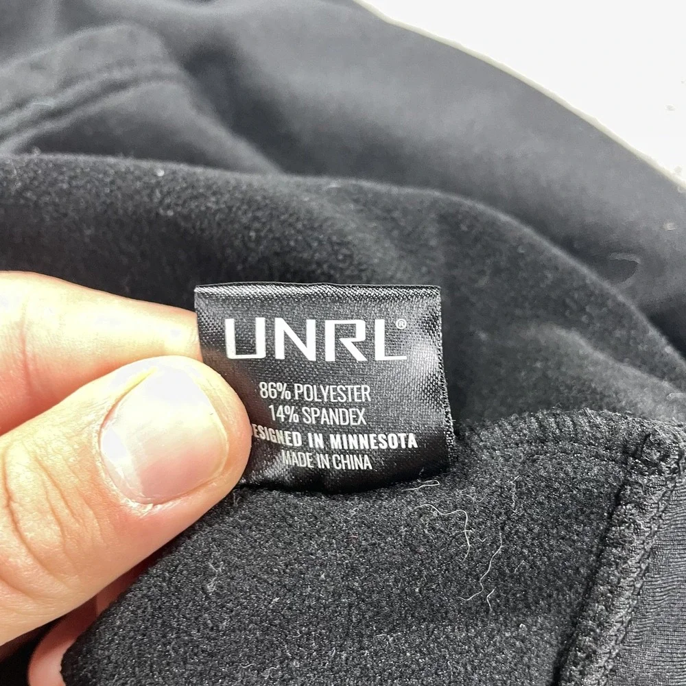 UNRL Hoodie Mens L Black PG Optimal Performance Golf Fleece Pullover Sweatshirt - Picture 9 of 10